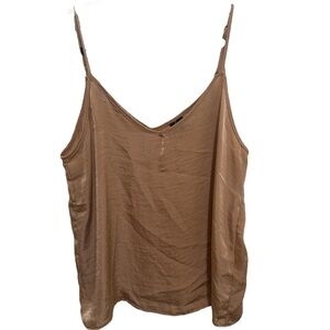Women's Tan/Gold Sleeveless Top